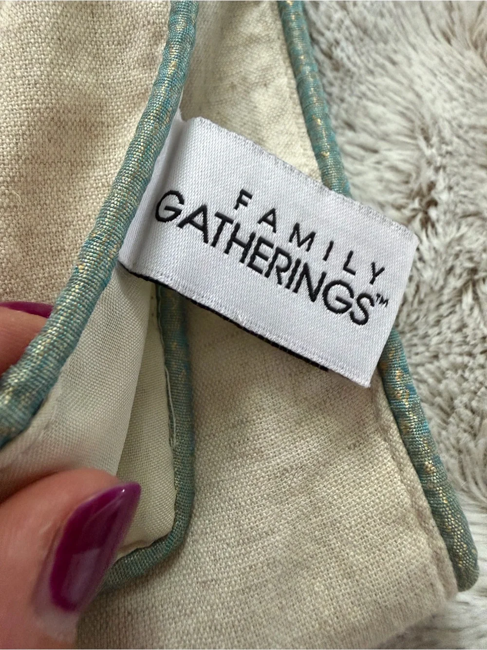 Family Gatherings Embroidered Pumpkin Table Runner Cotton/Linen Fall Decor 72x16